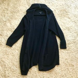 Dark Blue Long Sweater Cardigan